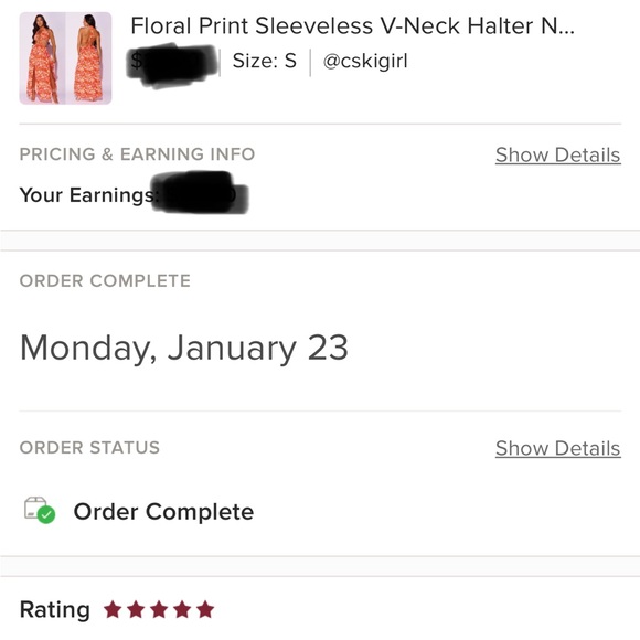 Floral Print Sleeveless V-Neck Halter Neck Backless Front Slit Cutout Maxi Dress - Picture 3 of 14